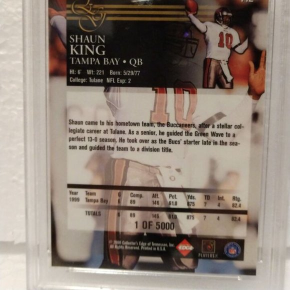 2000 Collector's EDGE Graded UNCIRCULATED SHAUN KING #142 MINT 9 - Picture 5 of 5